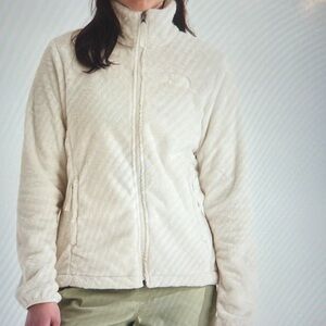 The Northface Women's Osito Fleece Jacket White Dune Size S